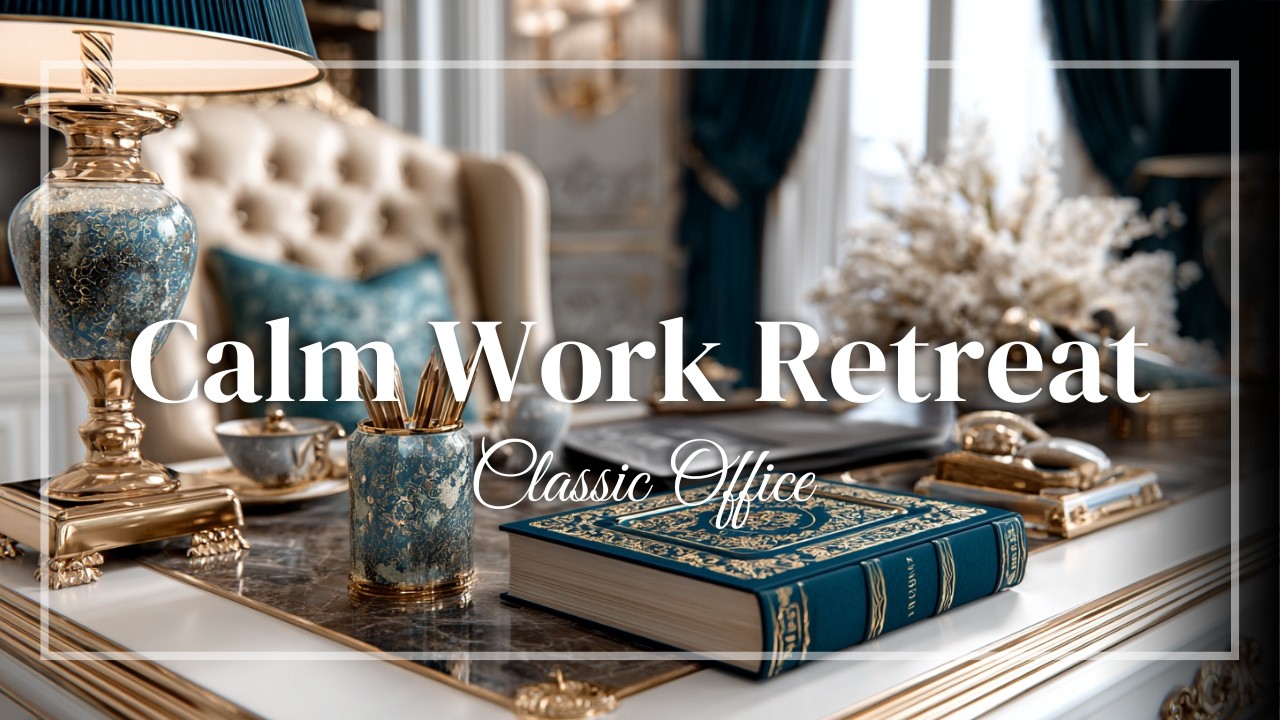 Classic Glam Office & Study Decor ✴️ Vintage Accents That Add Calm Luxury to Work Spaces