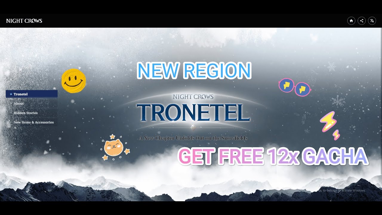Night Crows New Region TRONETEL!!! Free 12x Gacha
