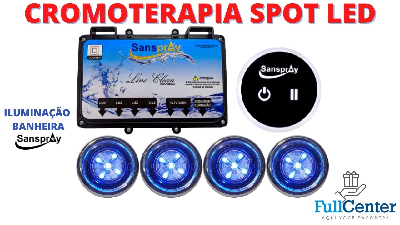 Iluminação Para banheira, Cromoterapia Spot Led Sanspray