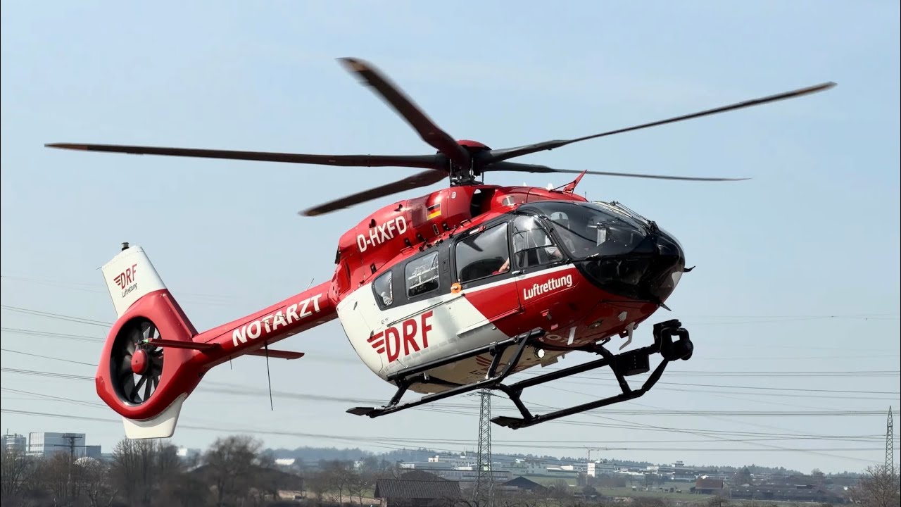 DRF Luftrettung | Landung Christoph 41 | Airbus H145 D3 | D-HXFD | Krankenhaus Leonberg 