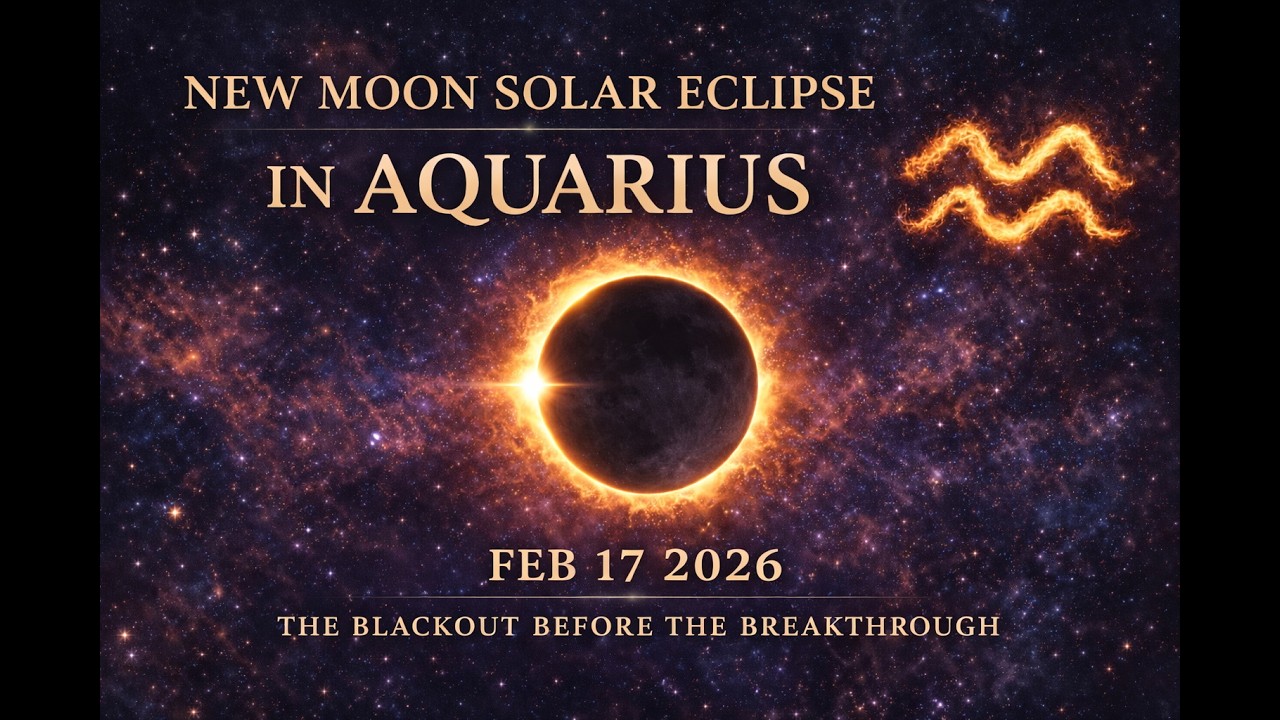 new moon solar eclipse in aquarius | feb 17 2026