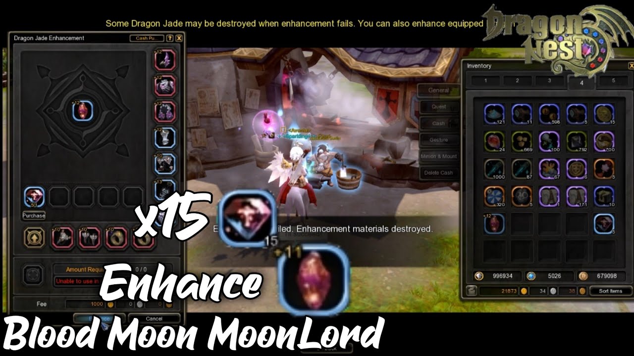 Enhance BMJ ML +11 x15 high core blood Moon - Dragon Nest Sea