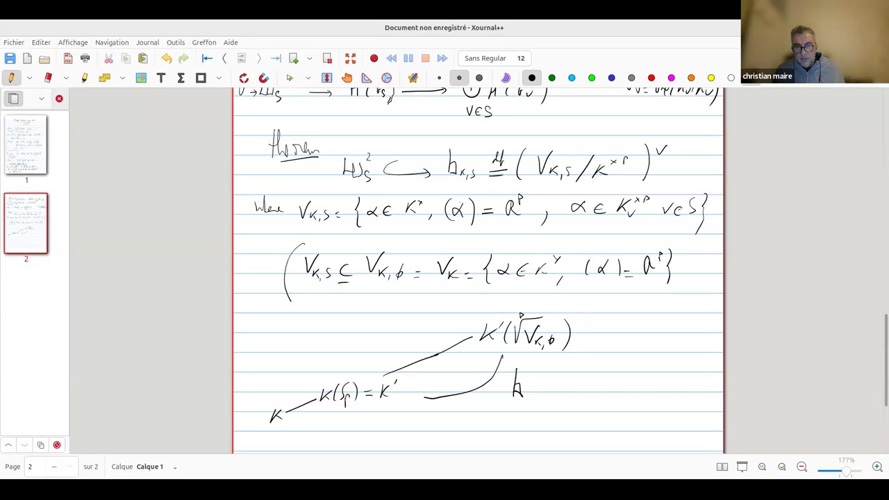 Chirstian Maire, Massey's product in number fields