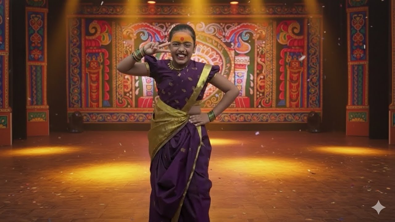 Lallati Bhandar Dance Performance | Powerful Marathi Folk Dance | Student Stage Performance