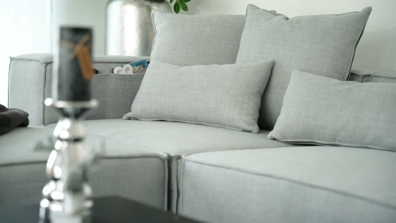 Modulares Sofa VERONA Hellgrau - Home Deluxe