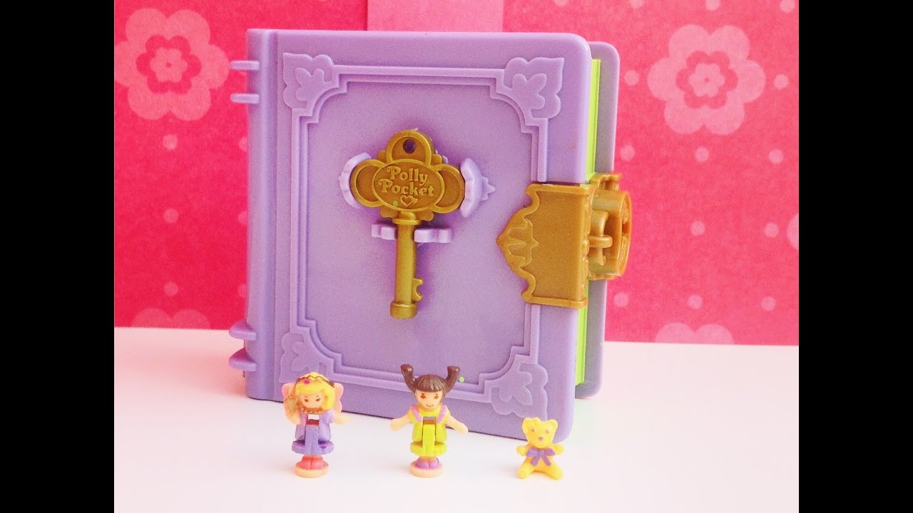 100% complete Polly Pocket Vintage Storybook Polly's Toy Land 1996 Glitterword Miniature pollypocke