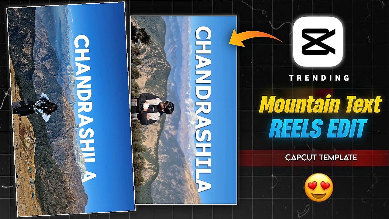 Instagram Trending Mountain Text Reveal Reels Editing | Mountain Behind Text Video Editing In Capcut
