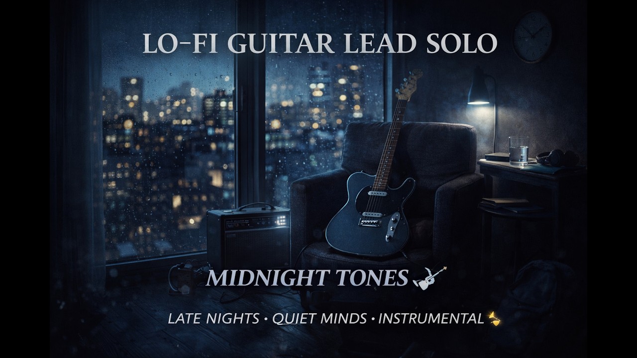 2 Hour Lo-Fi Guitar Lead Solo 🌙🎸 Chill Guitar for Late Nights, Study, Overthinking & Letting Go