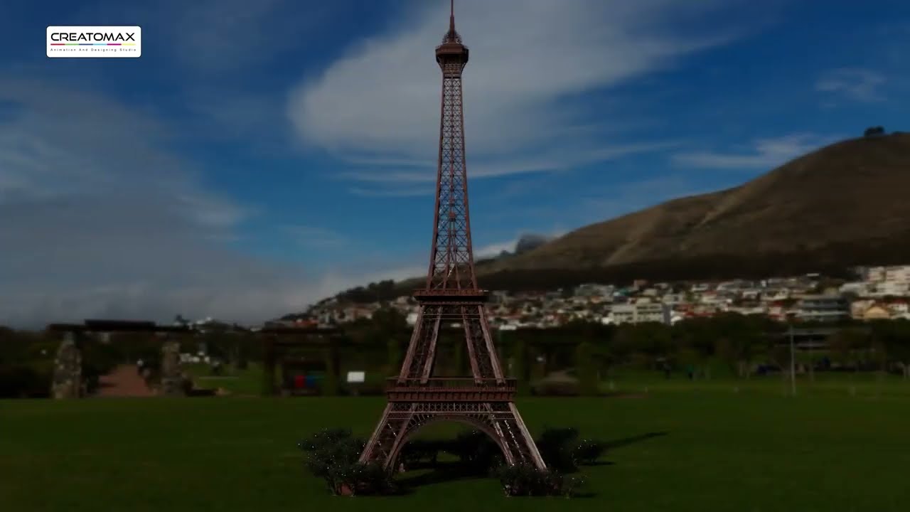 3D Modeling & Texturing Of Eiffel Tower : CreatoMax 