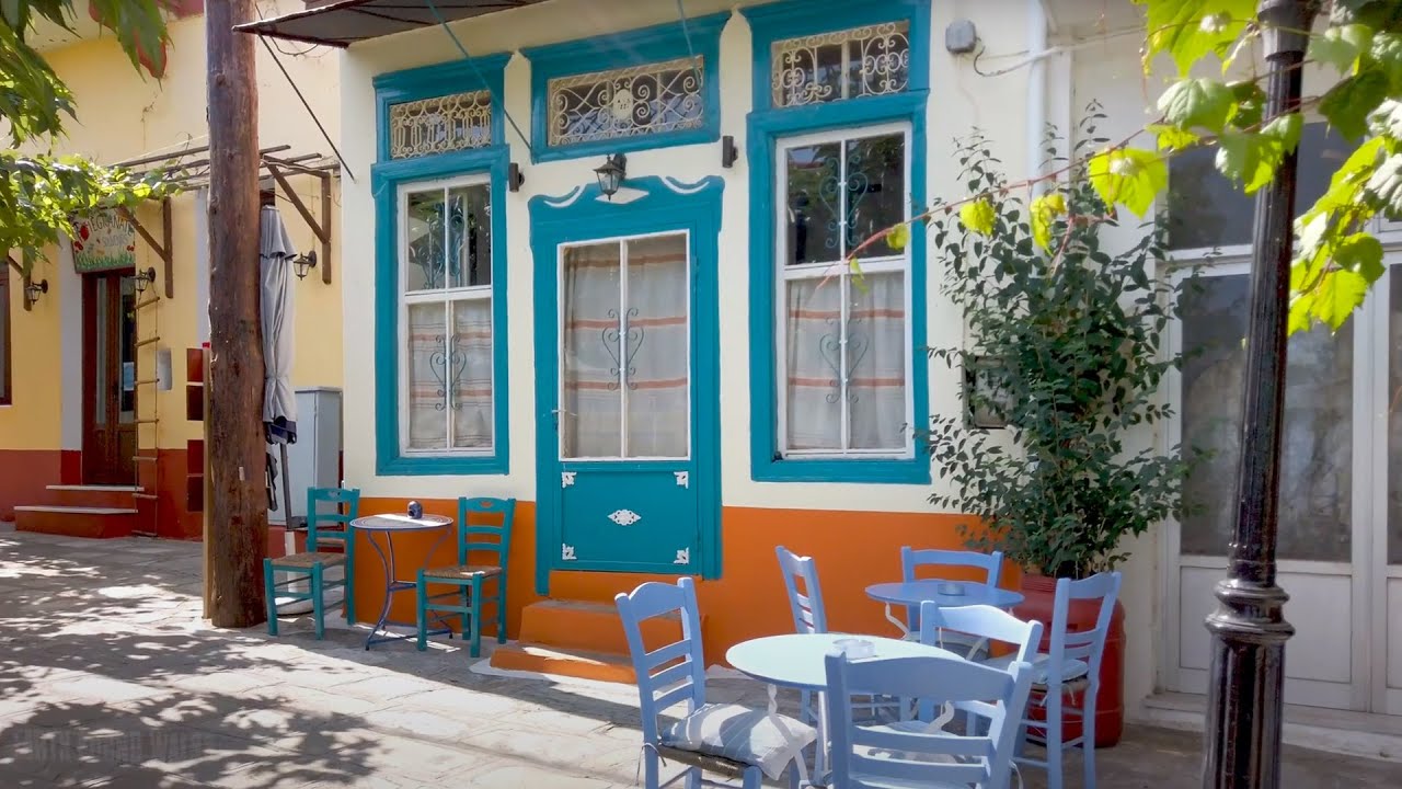 Vourliotes village walk in Samos island, Greece