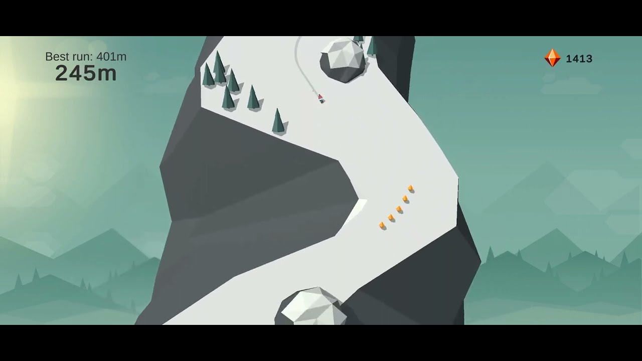 Alpine Odyssey - Ski Safari ⛷️🎿 New Indie Game 450 Meters Run #ytshorts  #shorts #shortvideo
