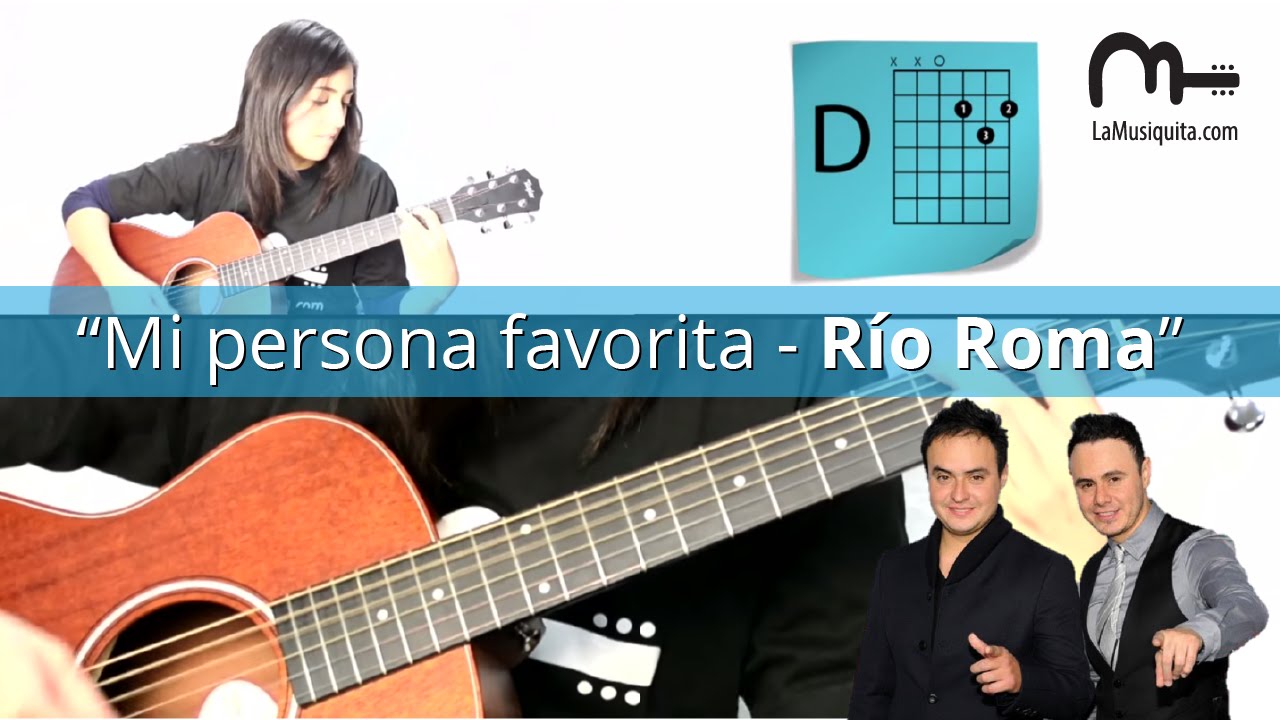 Mi persona favorita - Río Roma Tutorial de guitarra Fácil - Como tocar mi persona favorita