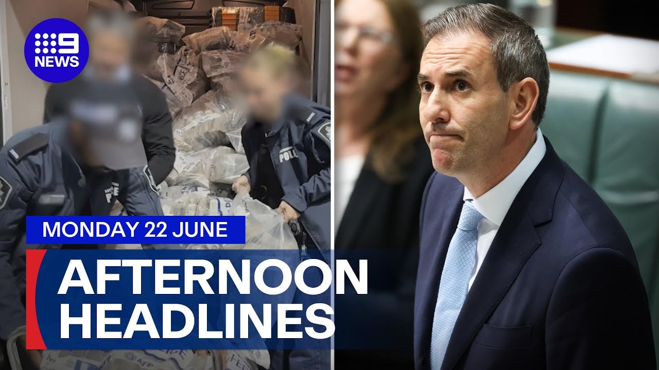 Record-breaking cocaine drug bust; Tax bill debate begins in Senate | 9 News Australia