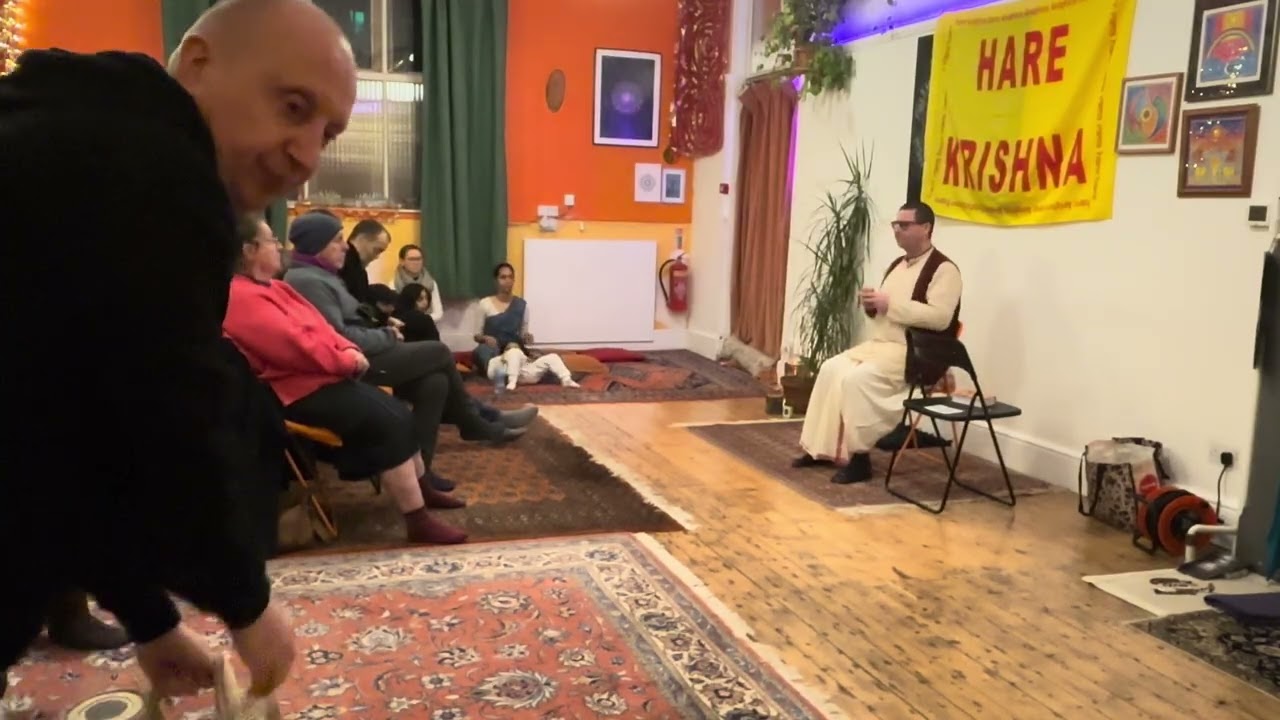 Hare Krishna Sheffield’s monthly meeting, guest speaker Ramananda prabhuji