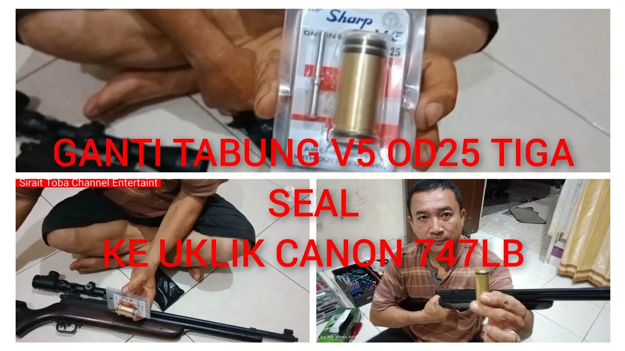 Ganti Tabung Single Seal ke Triple Seal V5 OD25 Uklik/Senapan,Powernya Dahsyat