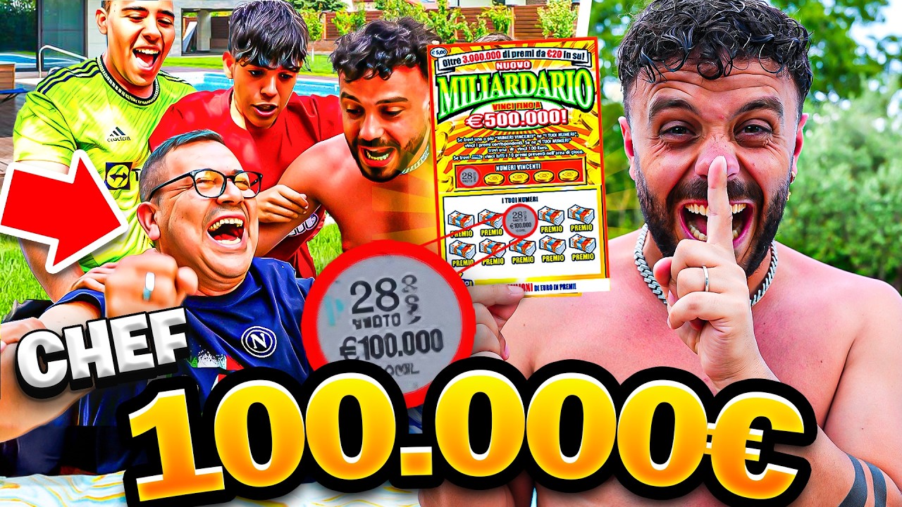 🤑 ABBIAMO VINTO *100.000€* al GRATTA e VINCI! SCHERZO a CHEF FRANCO 😂