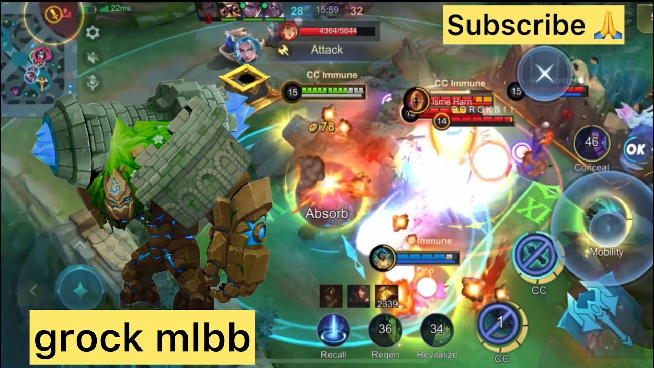 MVP Tank!! Grock  Build Top 1 Global Grock ~ MLBB 