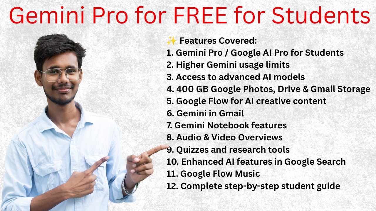How To Get Gemini Pro for FREE for Students | Notebook | Storage | Google Flow | Google Flow Music |