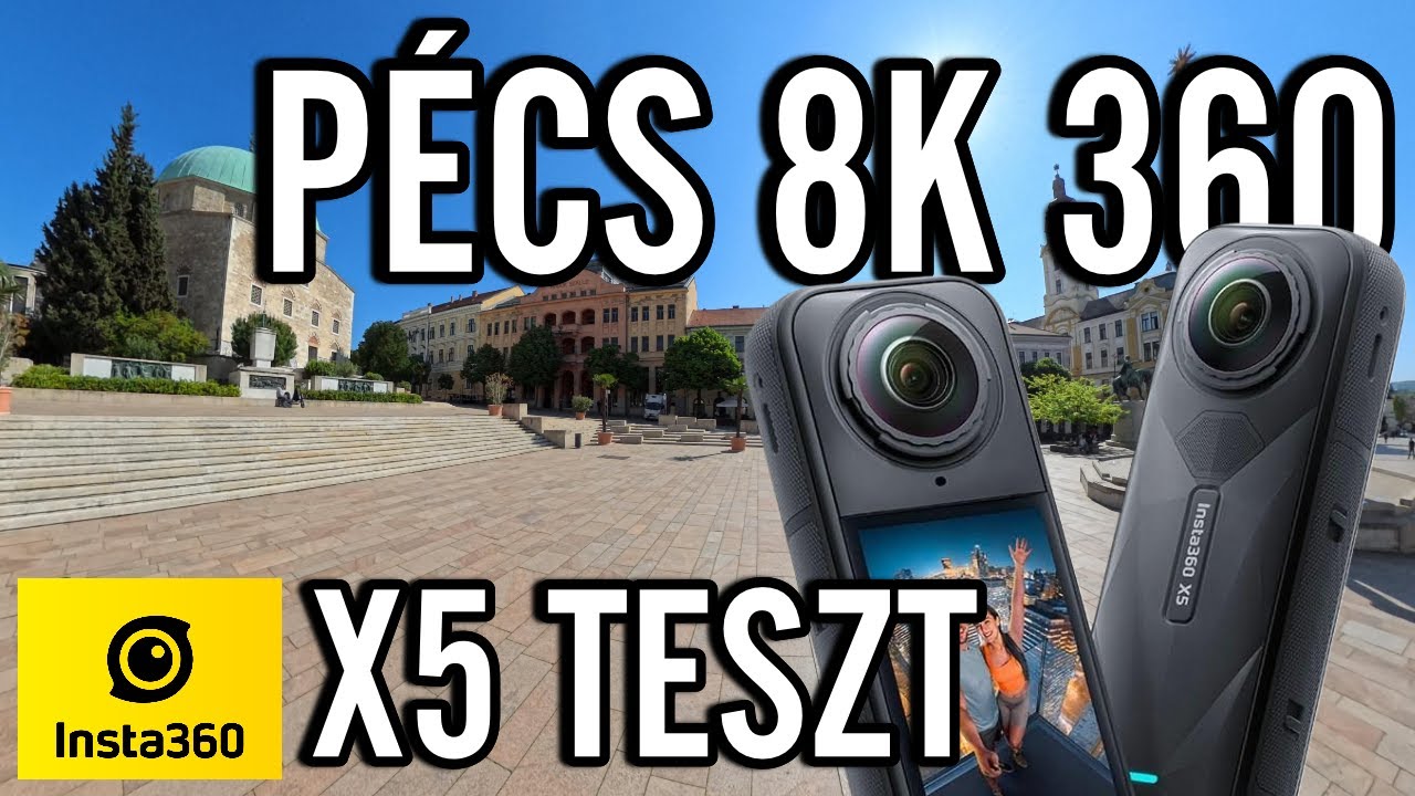 INSTA360 X5 nyers és vágatlan Pécs belvárosából 📸 🌍 🎥