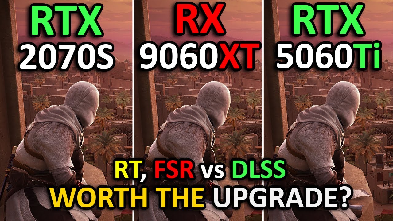 RX 9060 XT против RTX 5060 Ti против RTX 2070 Super | Стоит ли обновляться? | 1080p, 1440p | RT +...
