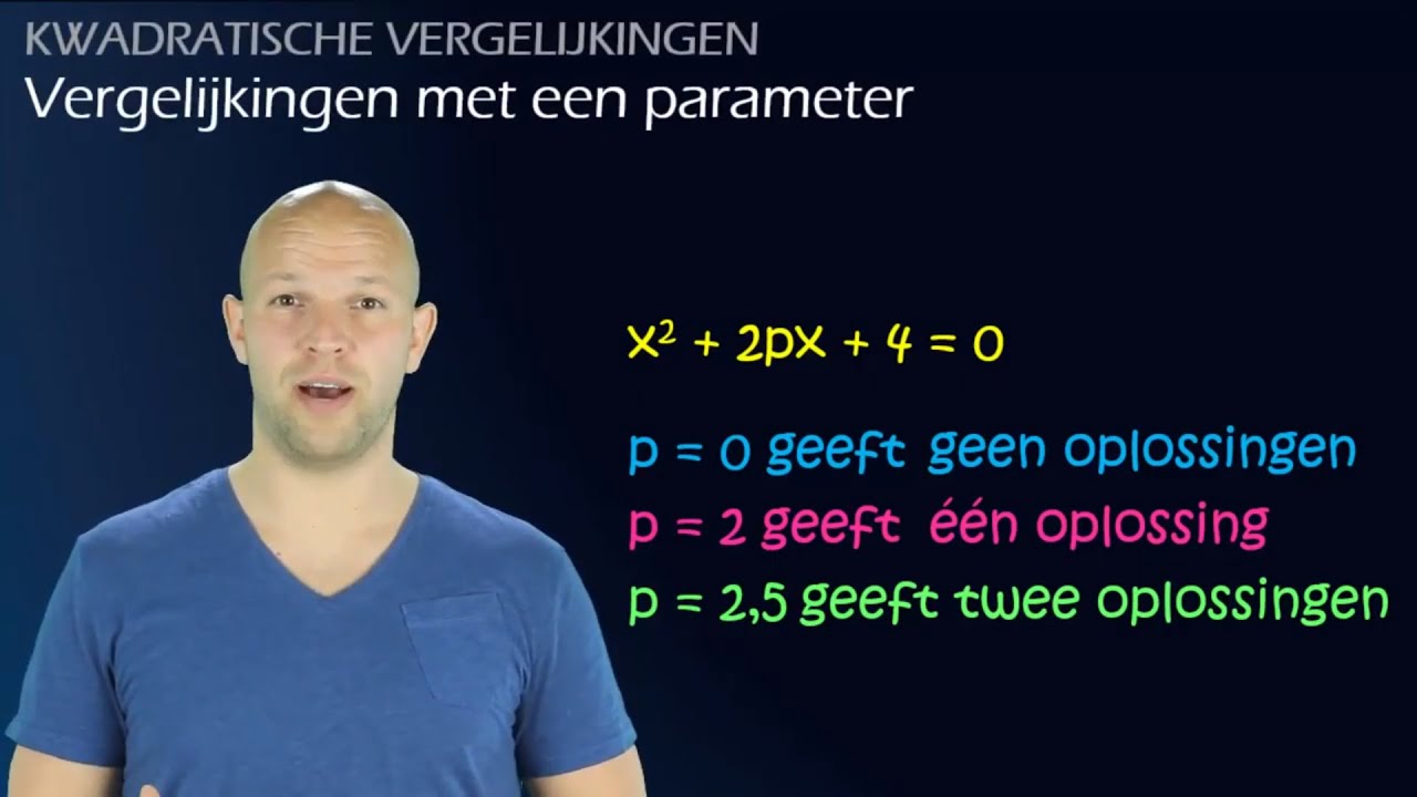Kwadratische vergelijkingen met een parameter (vwo B) - WiskundeAcademie