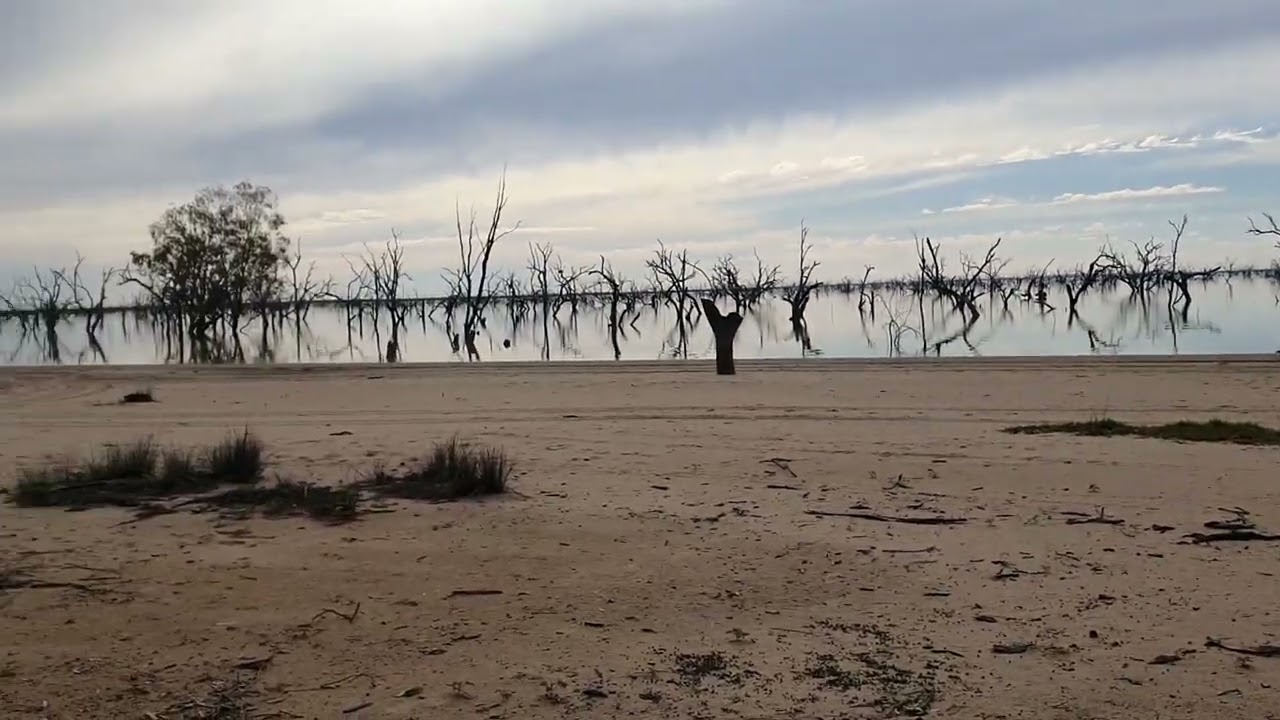 Free Camping NSW - Lake Pamamaroo (Parmaroo), a stunning part of the Menindee Lakes. Dogs allowed.