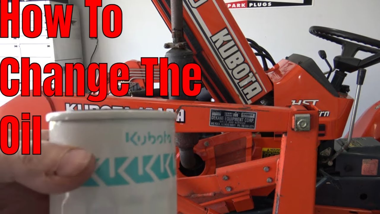 Kubota B1750 How To Change The Diesel Engine Oil