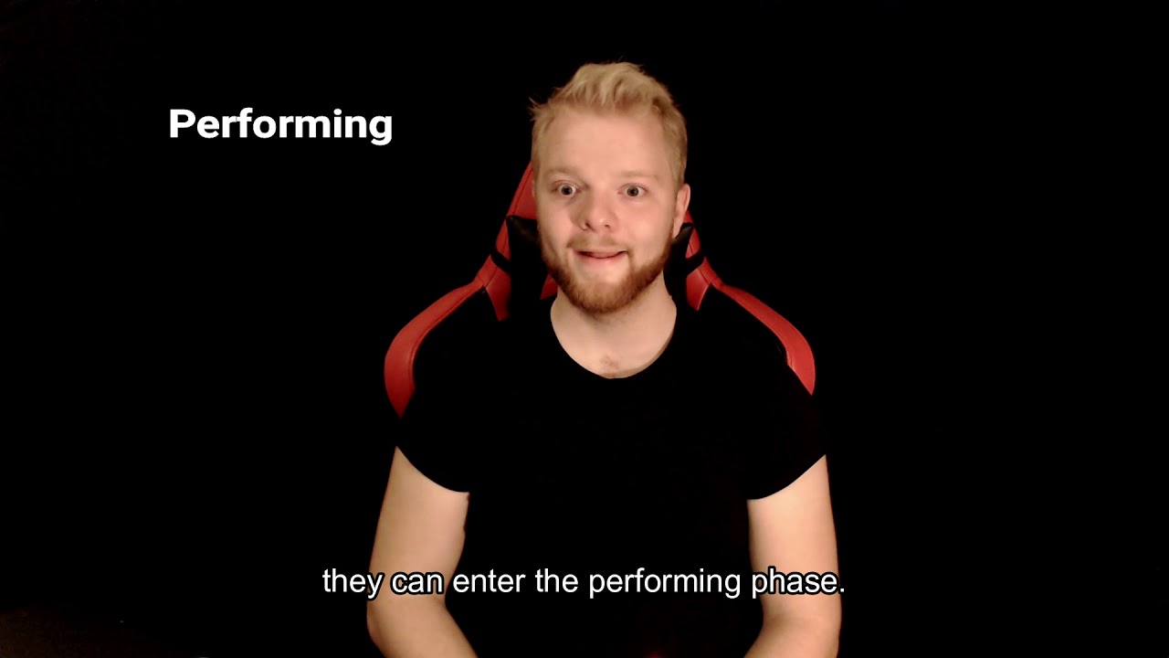 Team development - forming, storming, norming, performing and adjourning