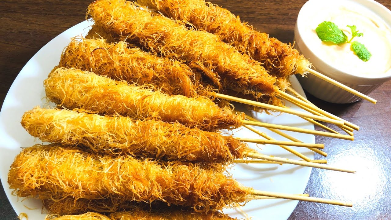 Khataif Chicken I Kunafa Chicken  I How to make khataif chicken I Kadaifi Chicken Sweet and Crispy