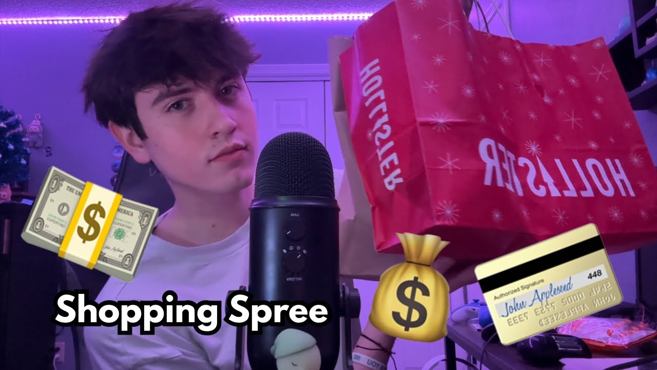ASMR SHOPPING SPREE HAUL 🛍️💰 (Hollister, Miniso, kpop store) 