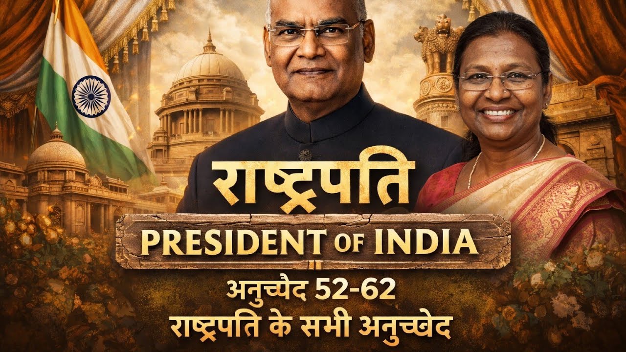 भारत के राष्ट्रपति|President of India|article 52 to 62 trick| complete indian polity for all exam