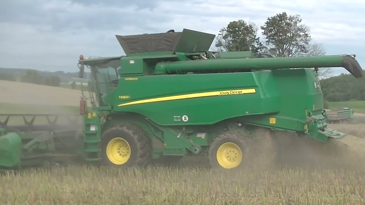 Sklizeň Řepky 2025 s John Deere T660i,Claas Lexion 670,660 a New Holland CR 9.80