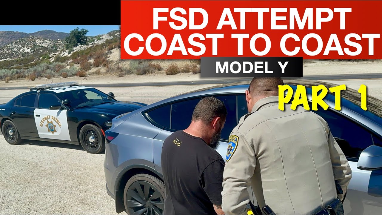 Tesla Model Y - FSD: попытка перегона от побережья к побережью, часть 1