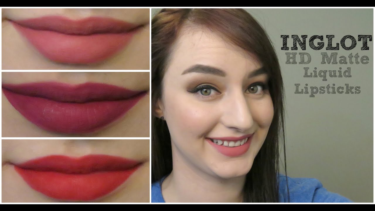 INGLOT HD MATTE LIQUID LIPSTICKS REVIEW & SWATCHES | JustEnufEyes