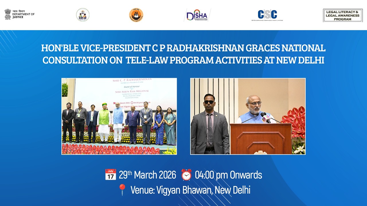 Highlights of National Consultation Under the Tele-Law Initiative of DISHA Scheme
