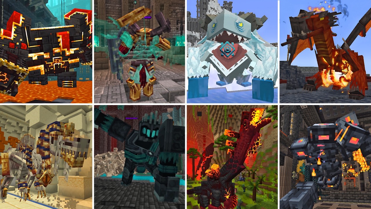 MINECRAFT 8 STRONGEST BOSSES VS ME #2