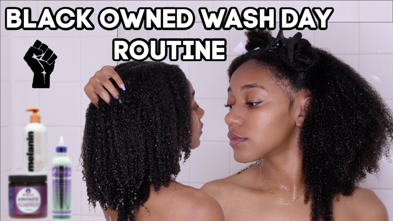 WASH DAY ROUTINE USING BLACK OWNED PRODUCTS | Type 4 Natural Hair