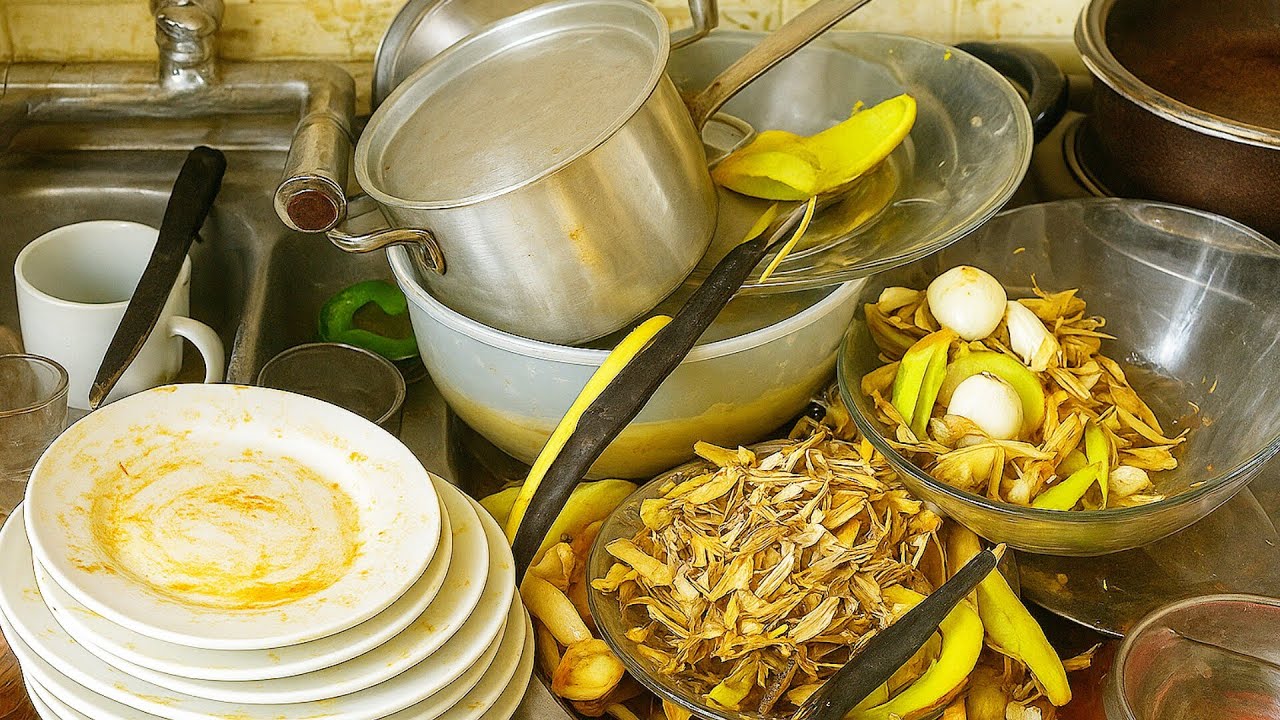 From Mess to Serenity: Watch Dirty Dishes Turn Into Sparkling Clean | ASMR Dishwashing