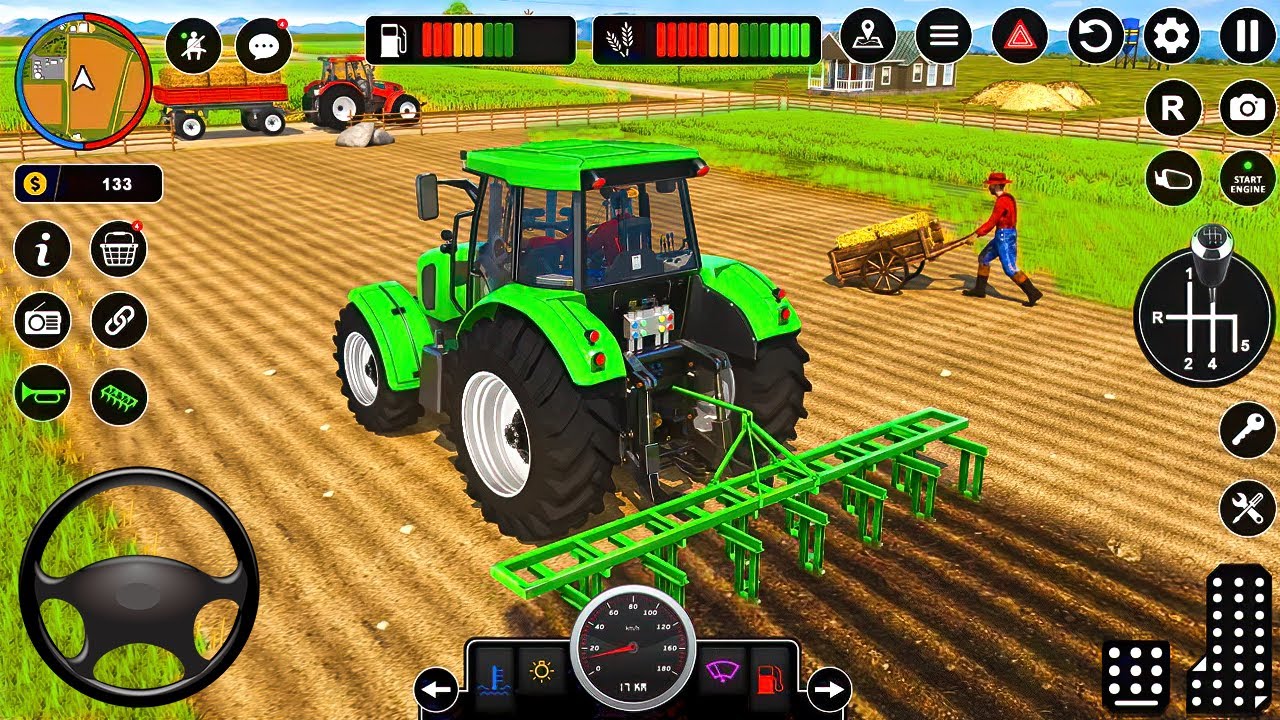 Modern Tractor Farming Driving Simulator 3D #2 - New Tractor Games - Android Gameplay