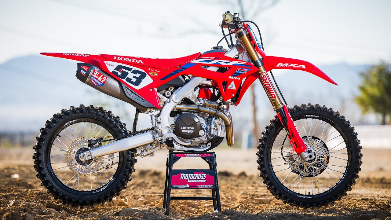 Протестирован мотоцикл Honda CRF450 Works Edition 2024 года.