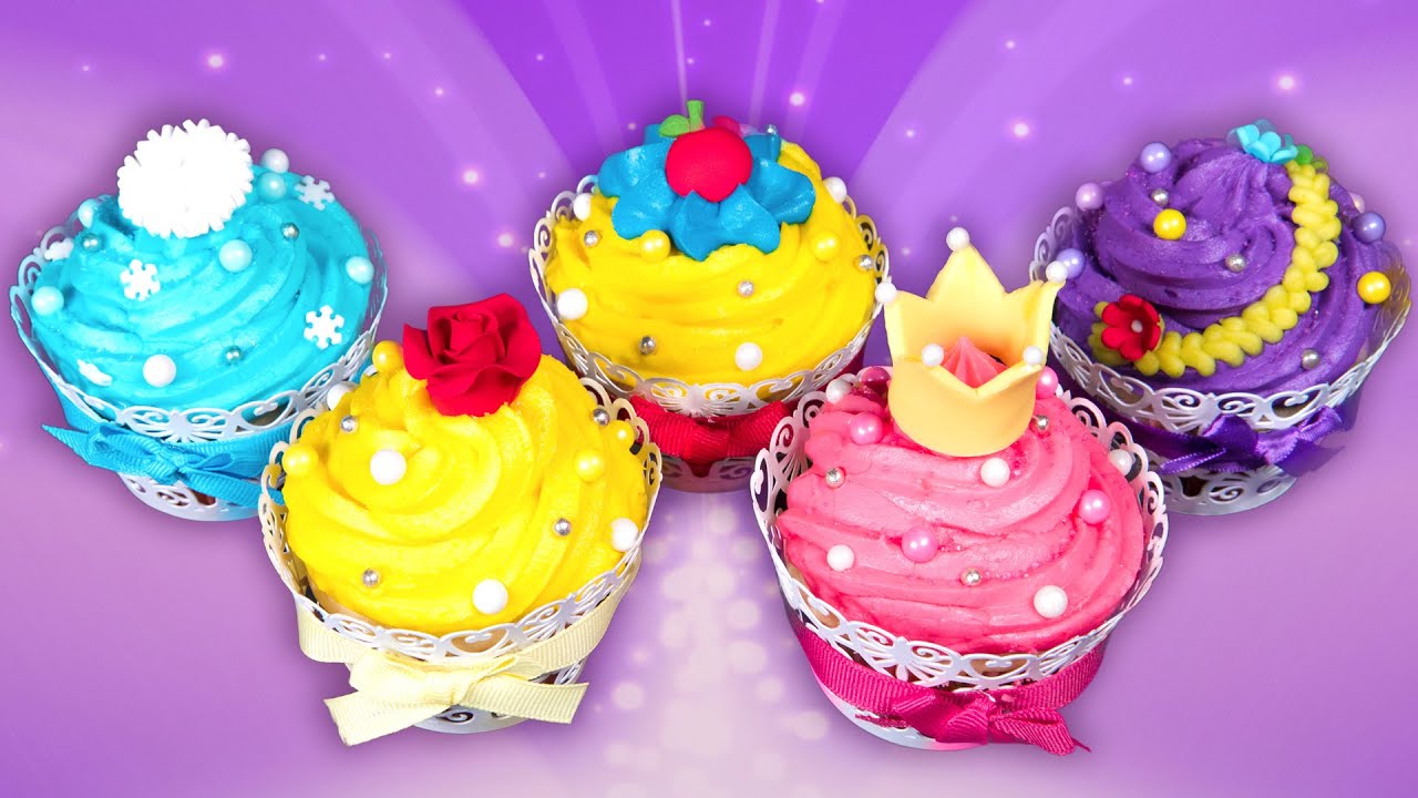 Disney Princess Cupcakes w/ Gemma Stafford: Aurora, Belle, Rapunzel, Snow White & Elsa Cupcakes