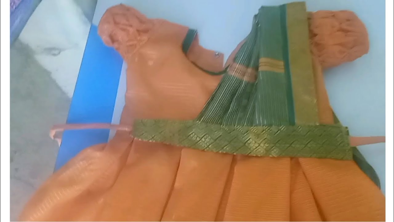 Hip Belt with shawl dress/கிப் பெல்ட் மற்றும் நார்மல் frock cutting and stitching