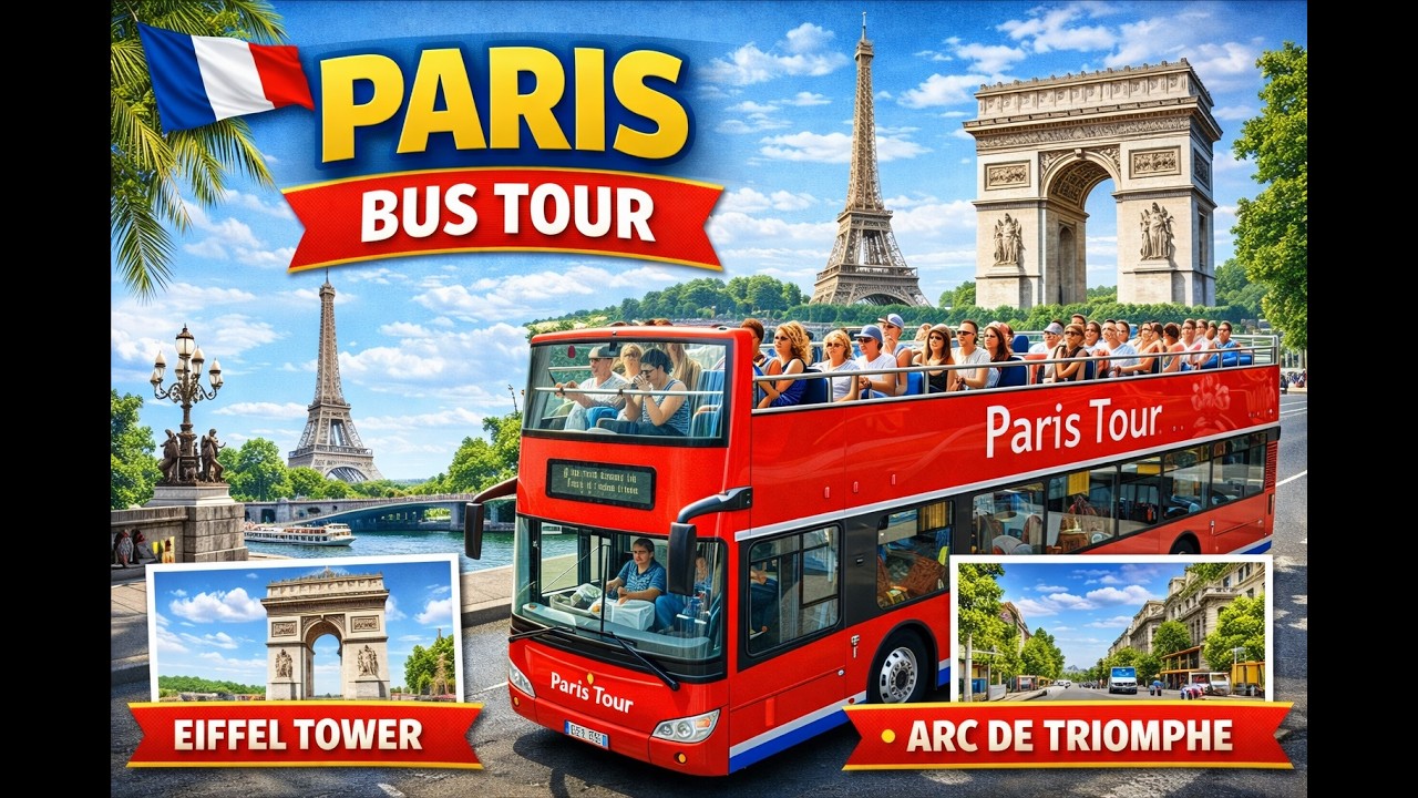 Paris Bus Tour 🇫🇷 | Exploring the City of Light from the Streets