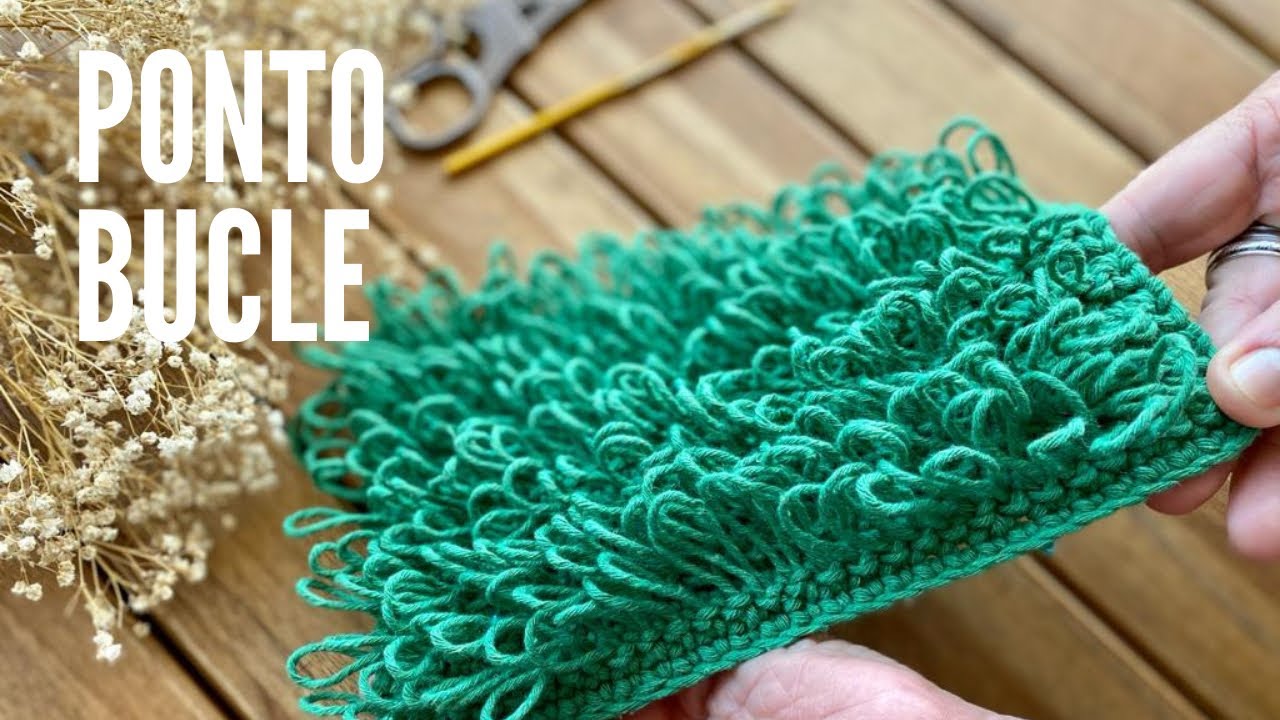 Ponto Bucle ou Argola - Lindo Ponto para Tapetes, Almofadas, Bolsas e  vários trabalhos em Crochê