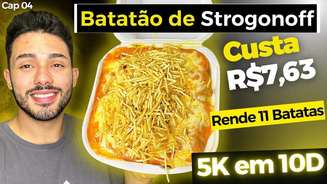 Receita de Batata Recheada de Strogonoff para FATURAR  5 mil e 10 Dias.