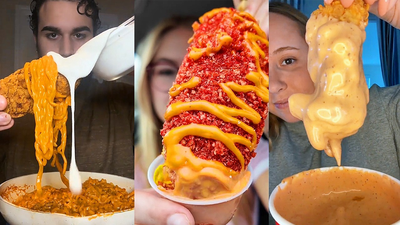 Asmr EATING 🍔| 213 | HUGE sushi burrito🍣, Ice Cream Sandwich, Wingstop, tuna melt🐟 and more!