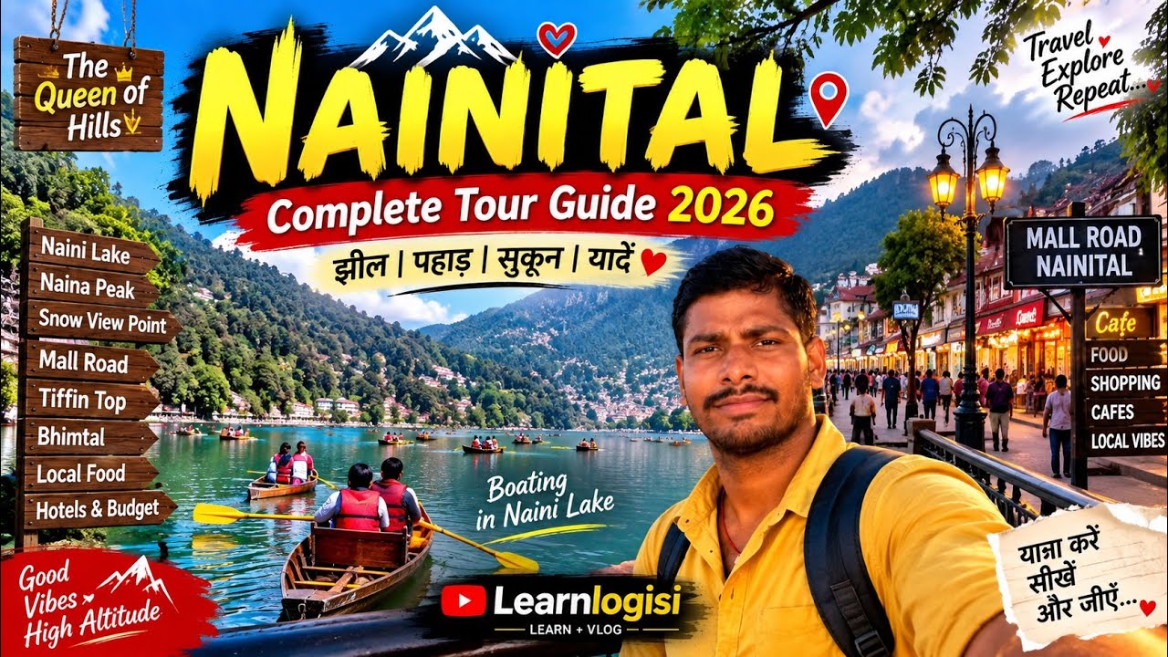 Nainital Tour Guide 2026 🏔️ | नैनीताल के Top Tourist Places | Nainital Travel Vlog | Learnlogisi 
