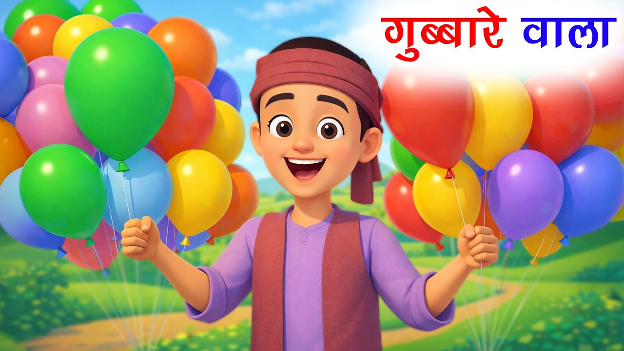 गुब्बारे वाला | Gubbare Wala + Many More Popular Rhymes For Kids | Hindi Rhymes