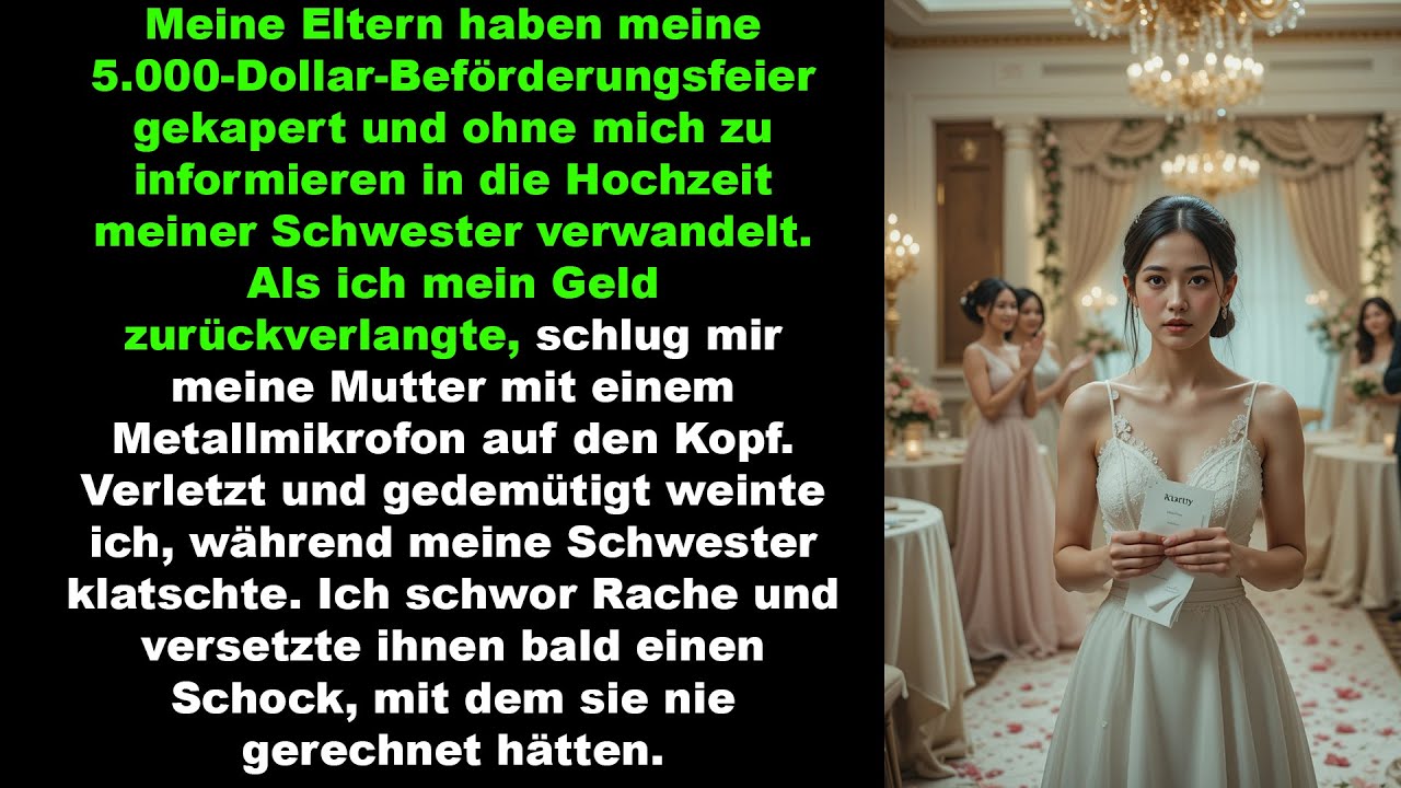 Eltern kaperten Beförderungsfeier für Hochzeit der Schwester, Mutter schlug zu Rache folgte...