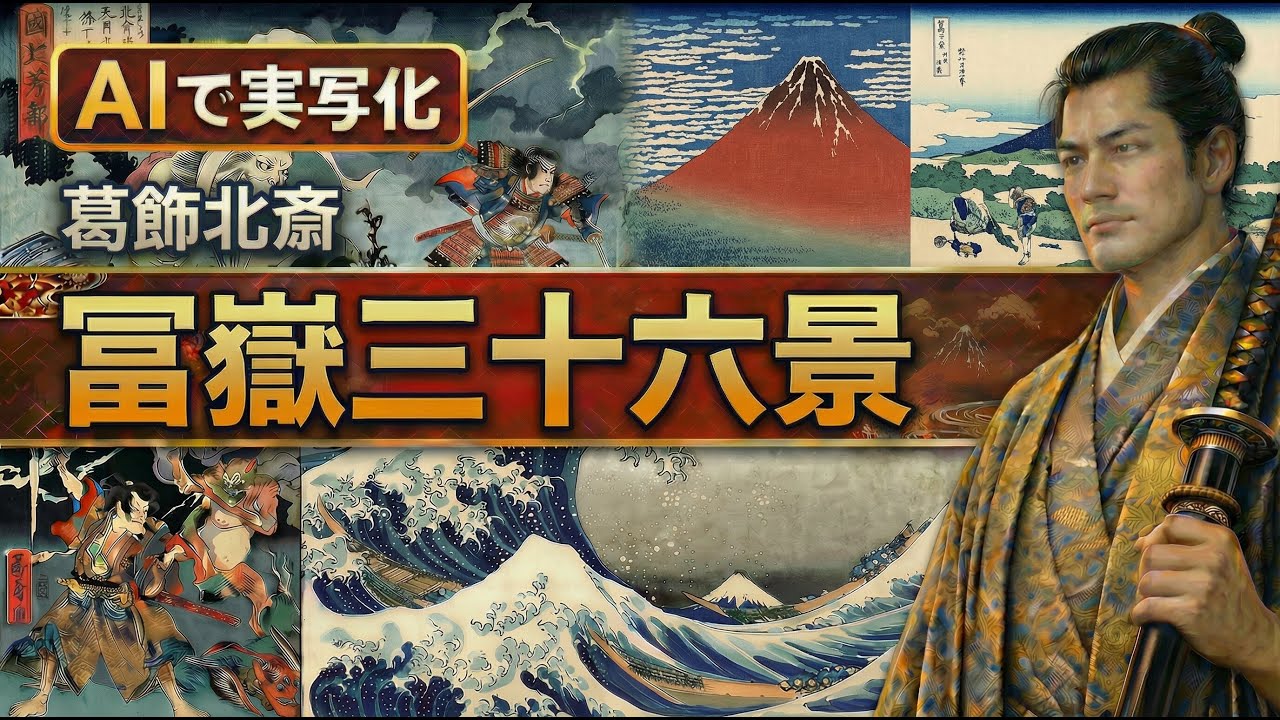 【AIで実写化】葛飾北斎「冨嶽三十六景」